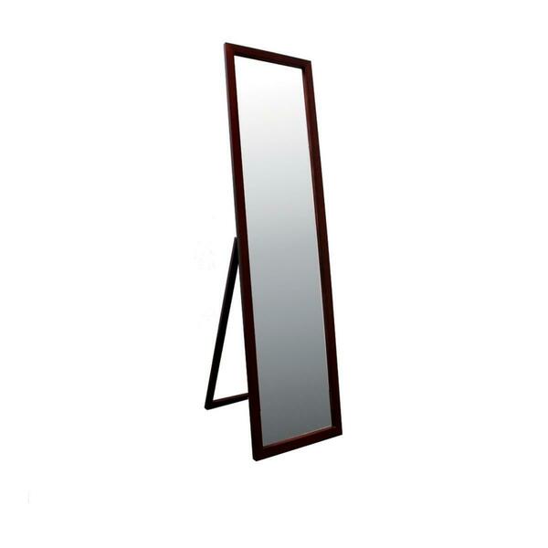 Gfancy Fixtures Brown & Walnut Finish Full Length Standing Mirror GF3685302